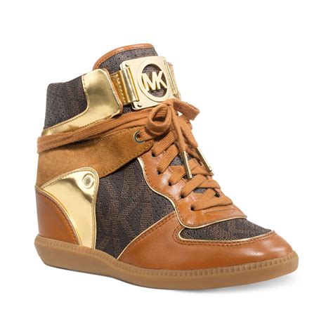 michael michael kors shoes nikko high top wedge sneakers|Michael Kors wedge sneakers women's.